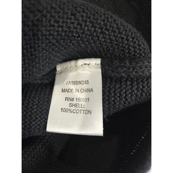 Flag & Anthem Pullover Sweater Men's Size XL Black Knit 1/4 Zip Long Sleeve - Picture 6 of 6